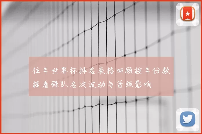 往年世界杯排名表格回顾按年份数据看强队名次波动与晋级影响